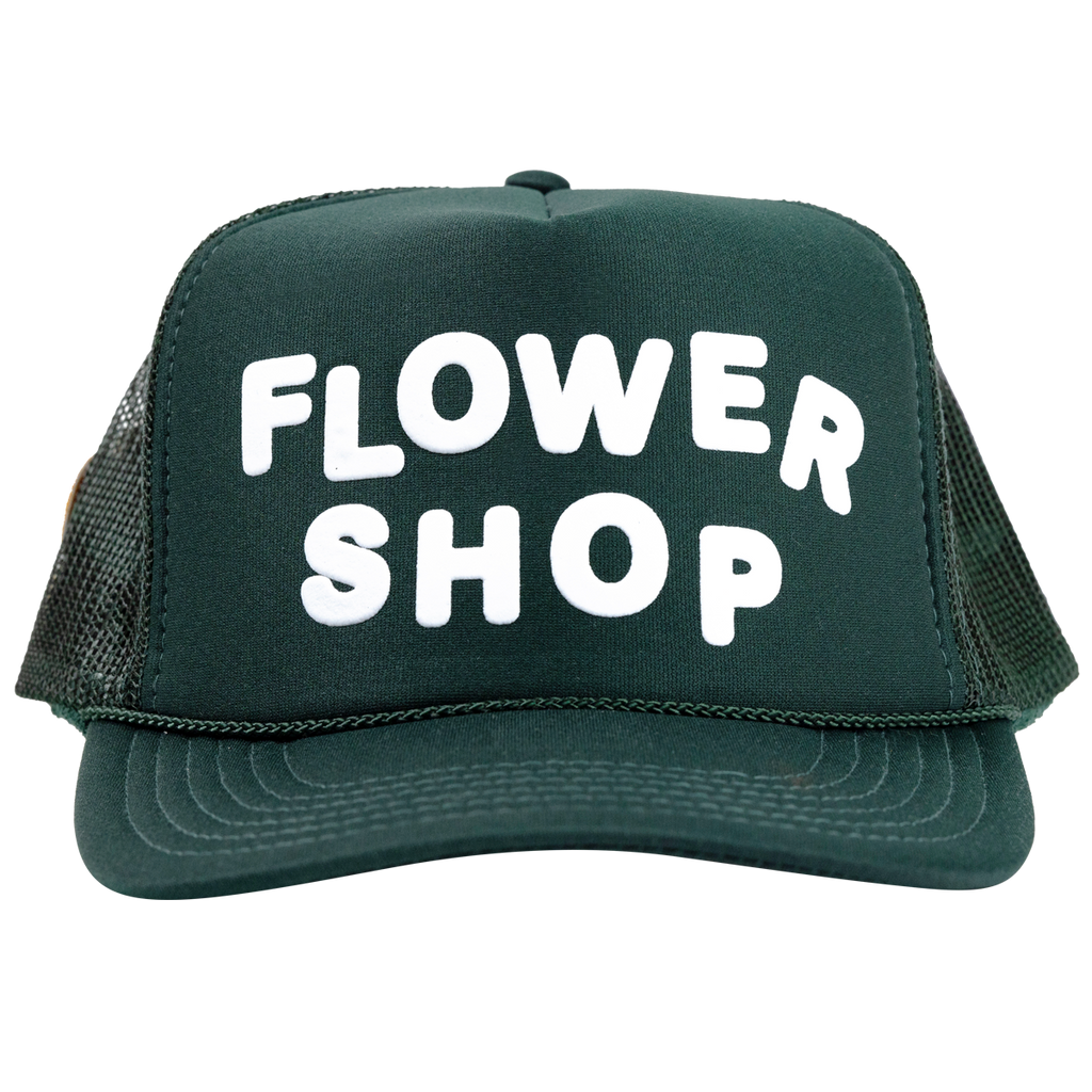 Flower Shop Trucker in Green