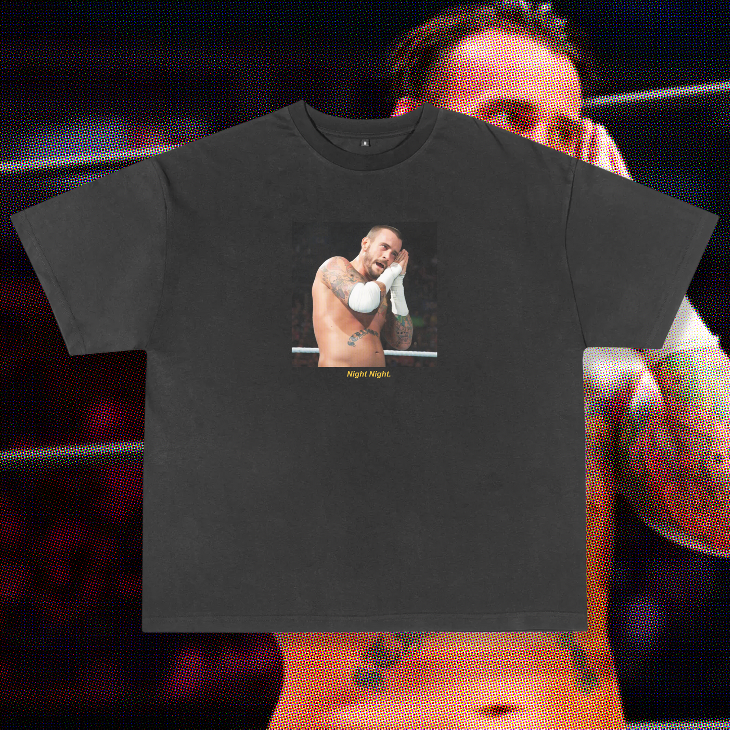 Night Night CM Punk Enzyme Washed Tee