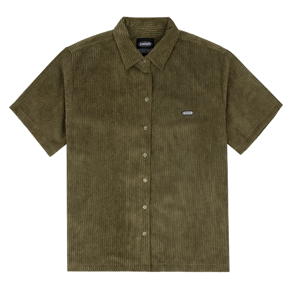 Jumbo Cords Button-Up in Olive