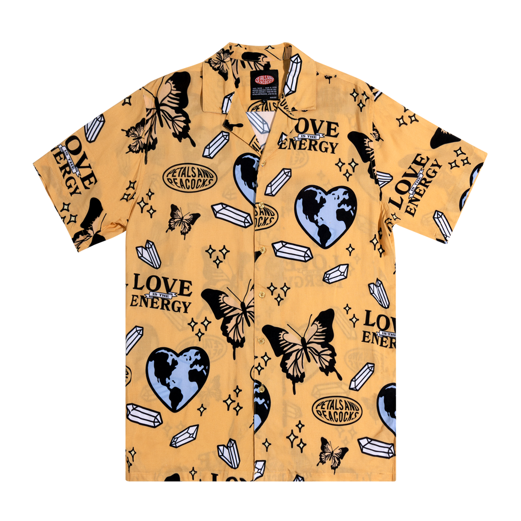 Love Is The Energy Vacation Shirt in Gold (Small)