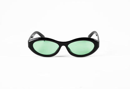 Dahlia Sunglasses in Black/Green