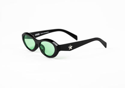 Dahlia Sunglasses in Black/Green