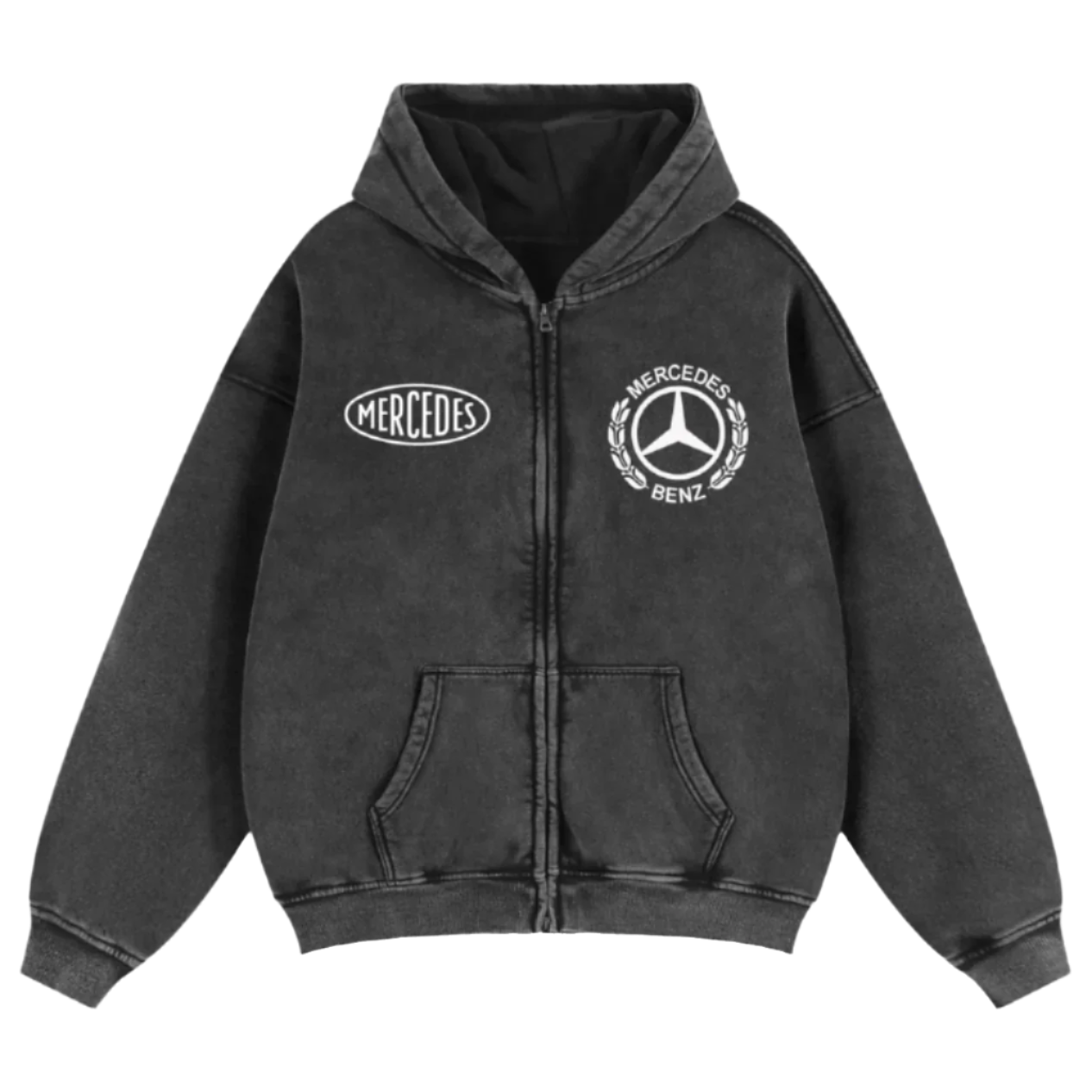 Mercedes Tribute Zip-Up Boxy Hoodie