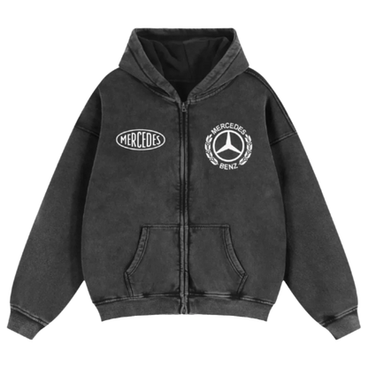 Mercedes Tribute Zip-Up Boxy Hoodie