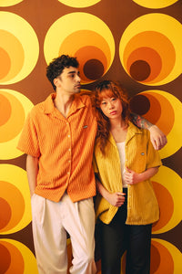Jumbo Cords Button-Up in Orange