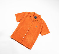 Jumbo Cords Button-Up in Orange
