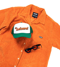 Jumbo Cords Button-Up in Orange
