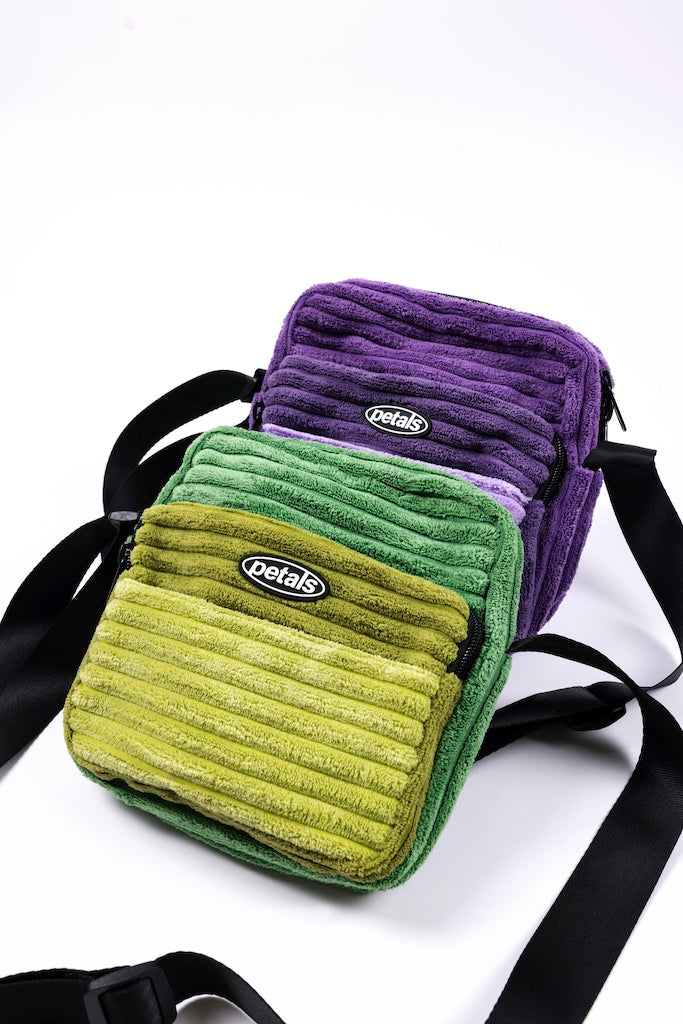 Jumbo Cords Shoulder Bag in Multi-Green