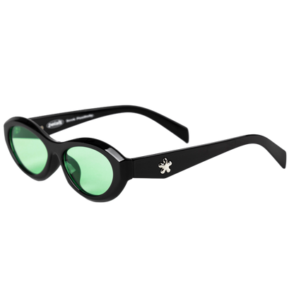 Dahlia Sunglasses in Black/Green