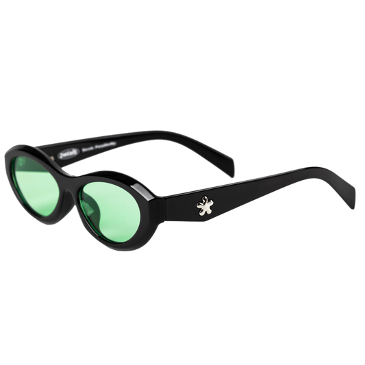 Dahlia Sunglasses in Black/Green