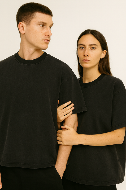 CORE: Vintage Washed Tee in Black