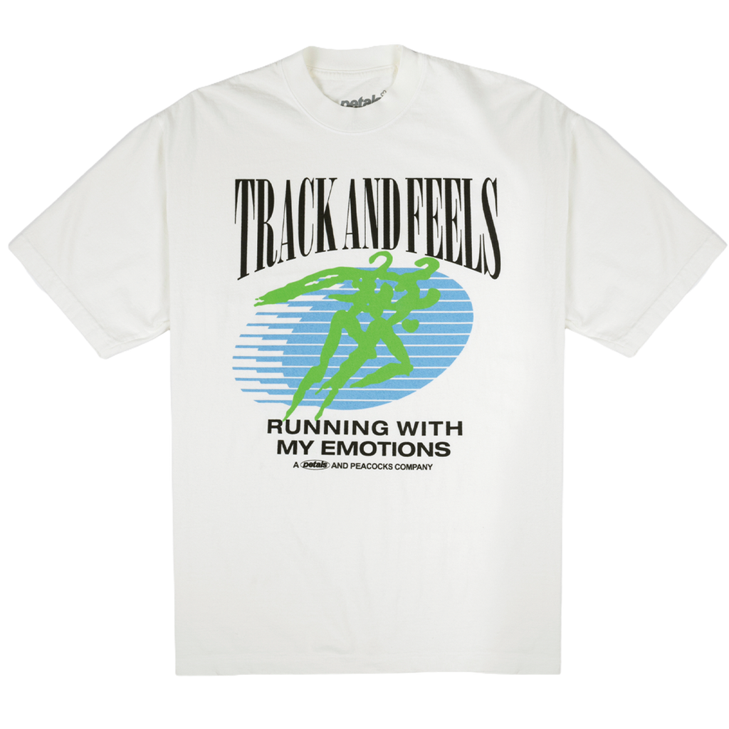 Track and Feels Tee in Off-White