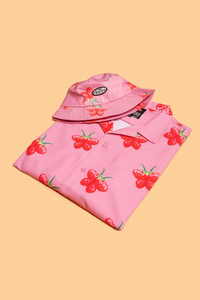 Strawberry Butterfly Bucket Hat - Petals and Peacocks