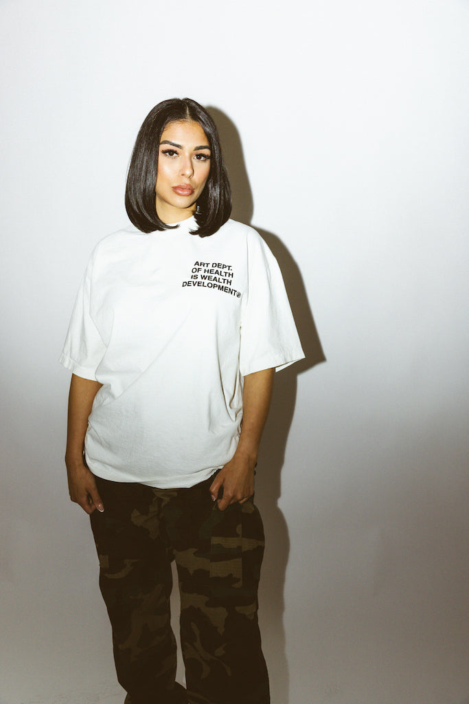 Health Is Wealth Tee in White