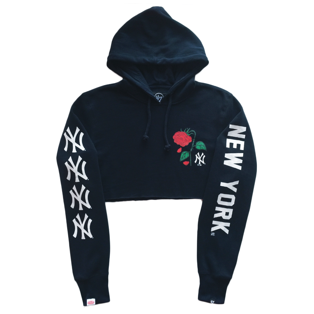 Petals x ’47: New York Yankees Crop Hoodie - Petals and Peacocks