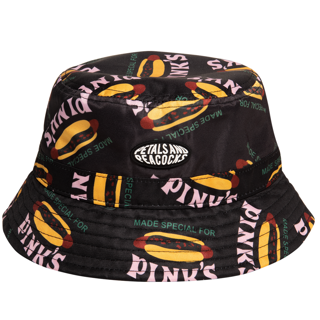 Pink's Made Special Bucket Hat in Black - Petals and Peacocks