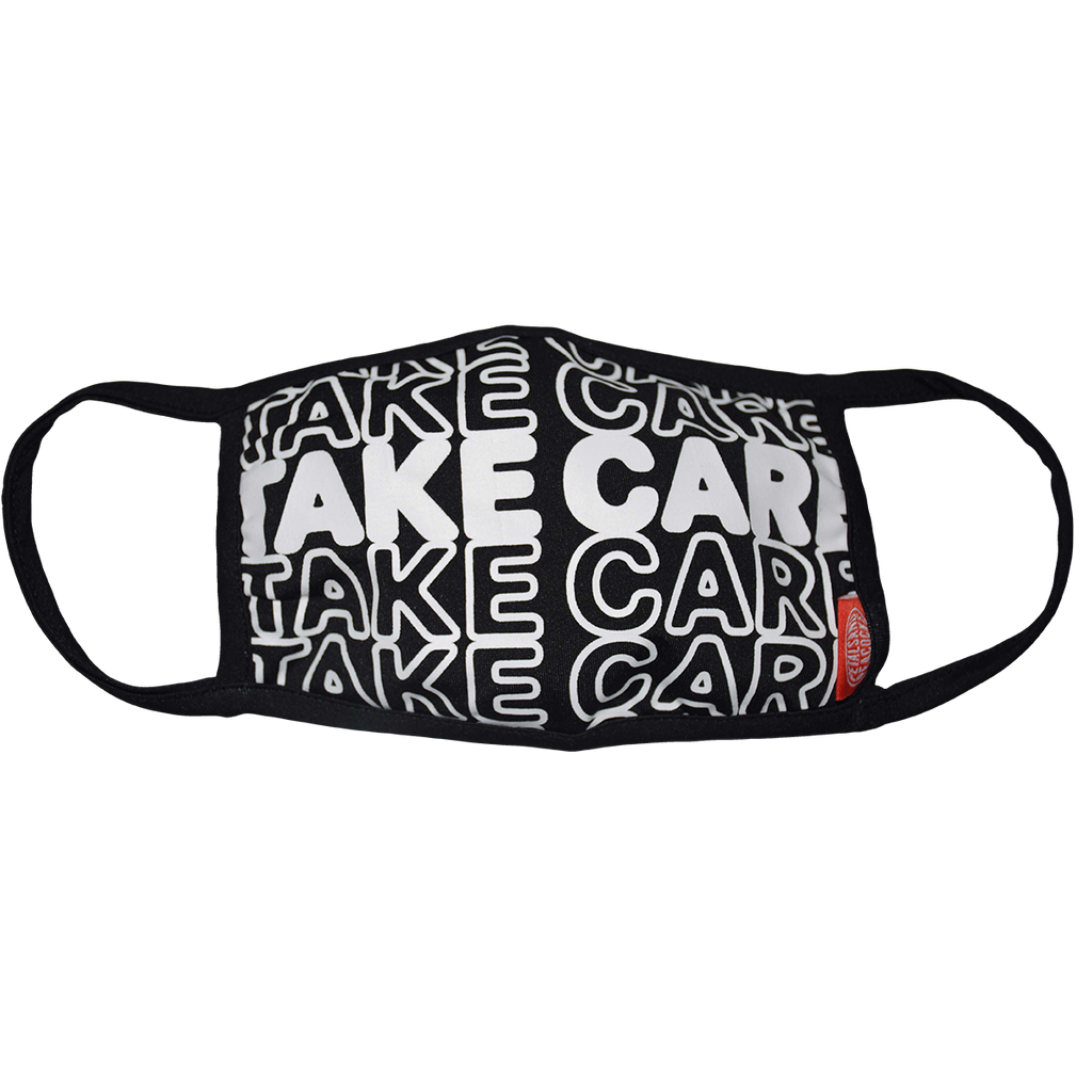 Take Care Face Cover in Black - Petals and Peacocks
