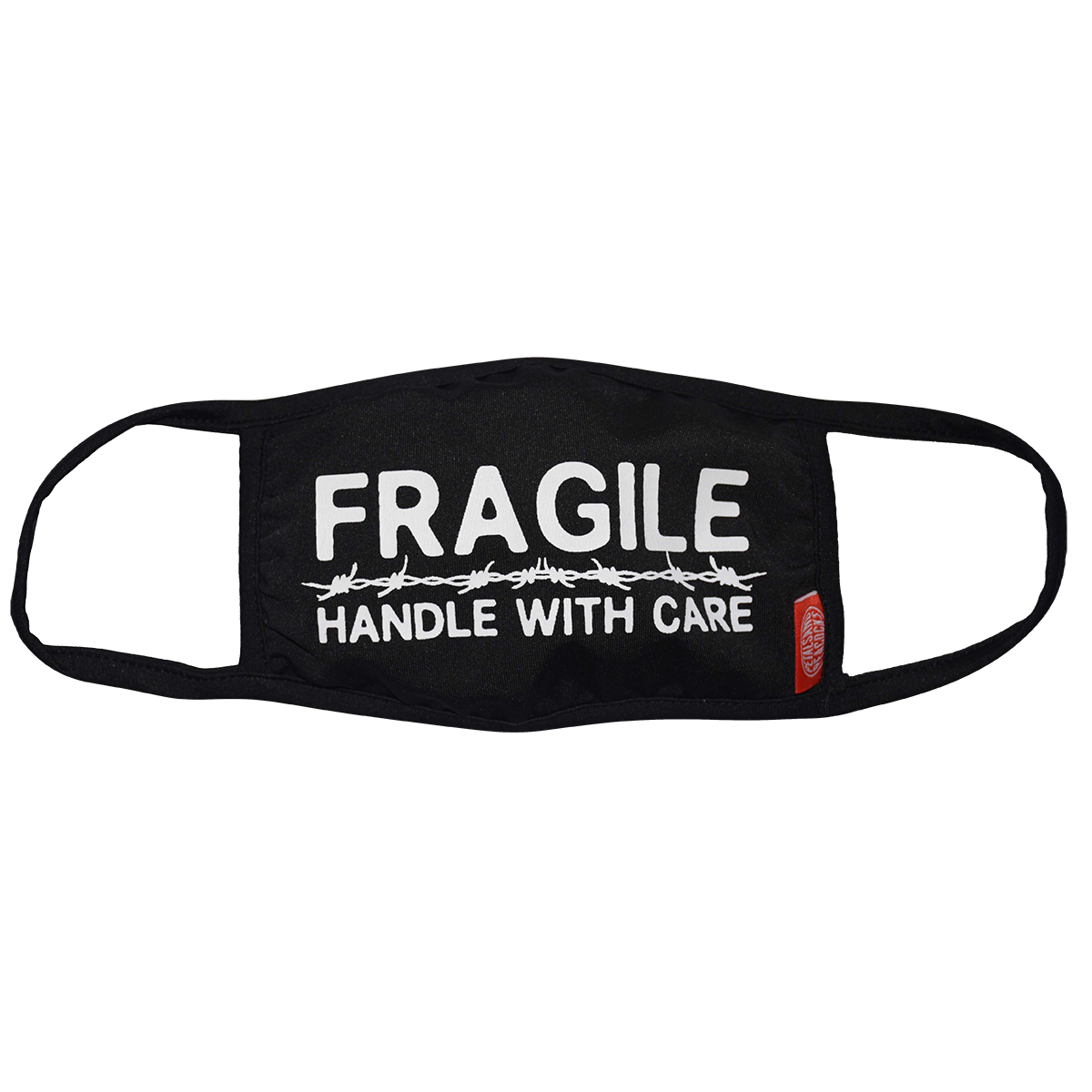 Handle With Care Face Cover in Black - Petals and Peacocks