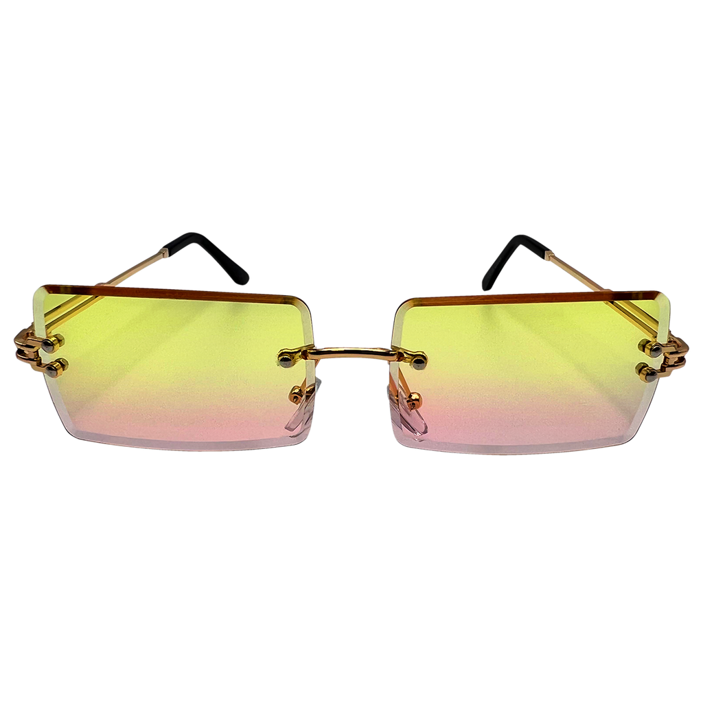 Gold Ombre Square Sunglasses