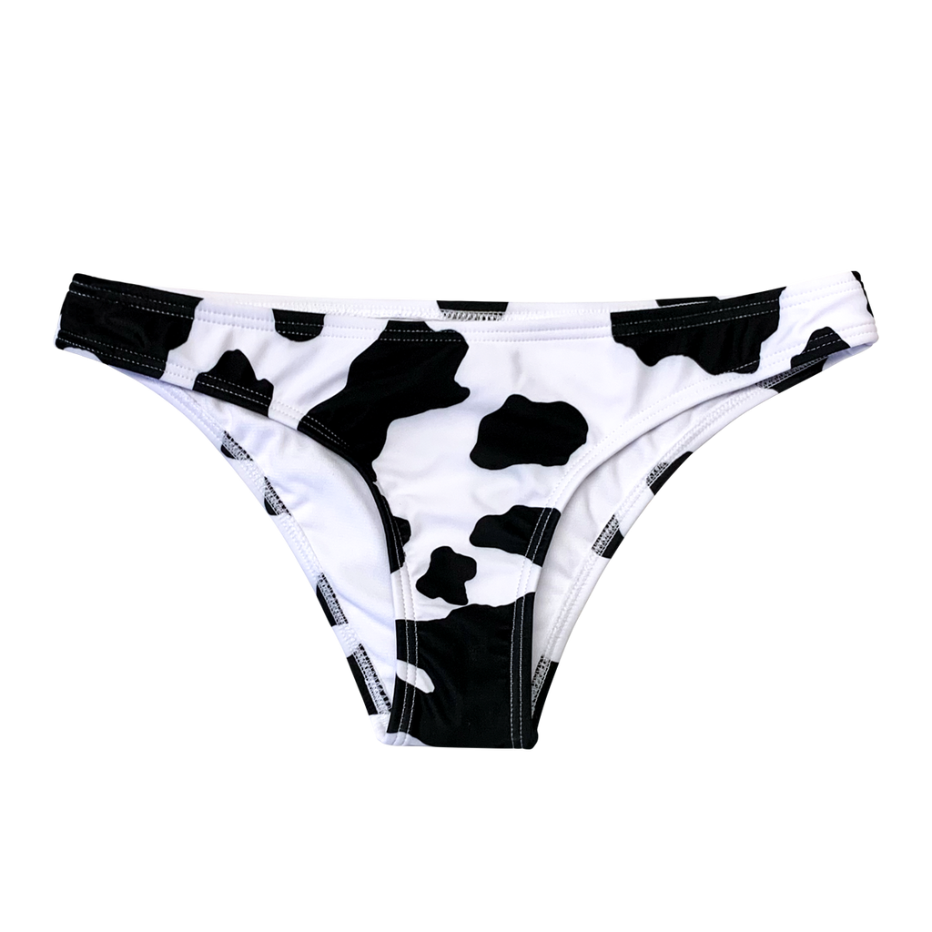 Mooo'd Cow Print Bikini Bottom