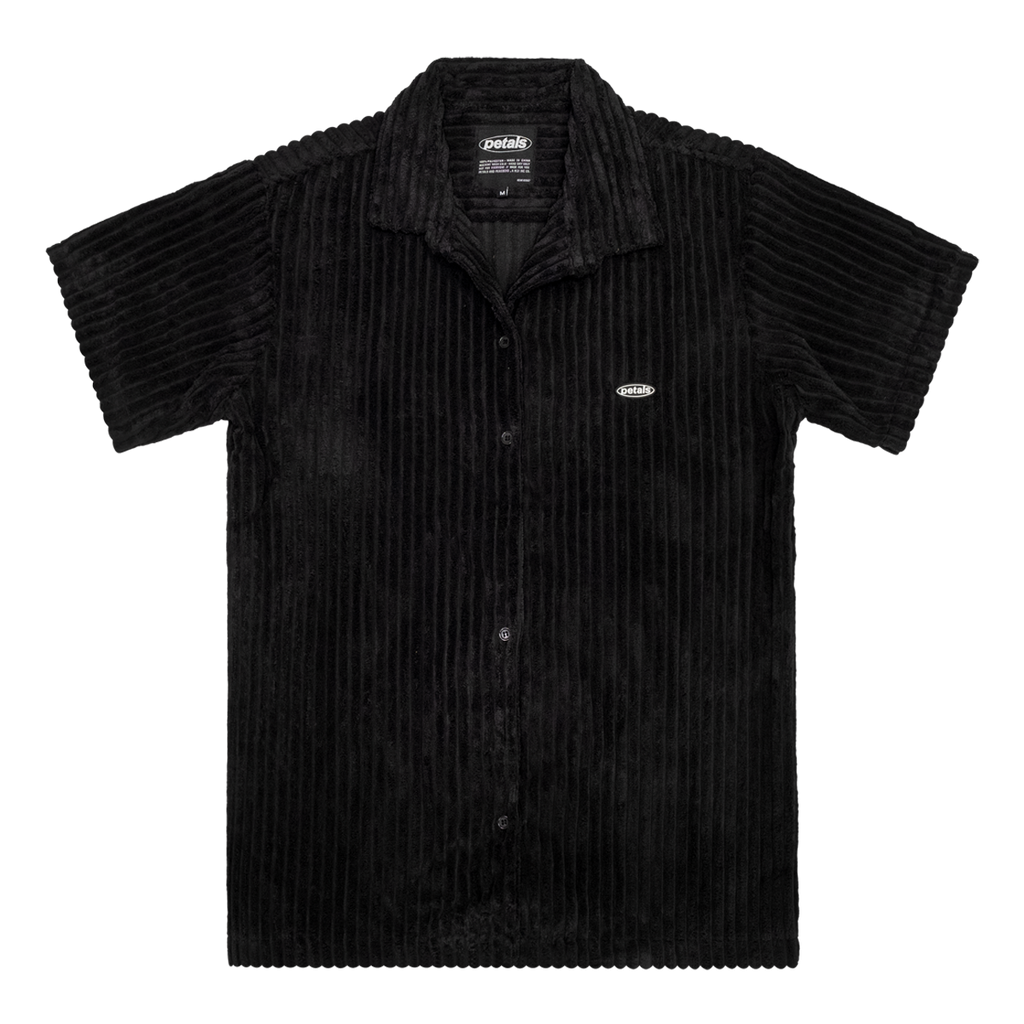 Jumbo Corduroy Button-Up in Black