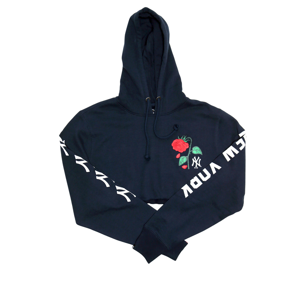 Petals x ’47: New York Yankees Crop Hoodie - Petals and Peacocks