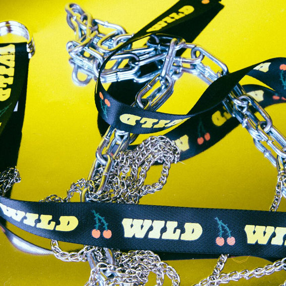 Wild Thoughts Belt in Black - Petals and Peacocks